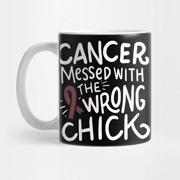 Multiple Myeloma Cancer Survivor Burgundy Ribbon by nordishland